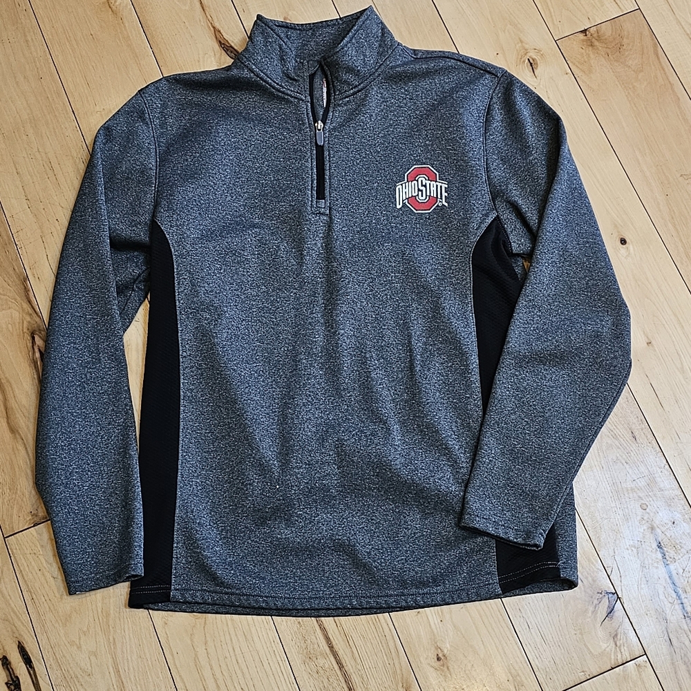 Ohio State Gray Half-Zip Men's Pull Over